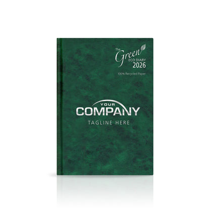 A5 'The Green Eco' Hardback or Padded Custom Diary