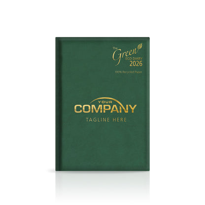 A5 'The Green Eco' Hardback or Padded Custom Diary