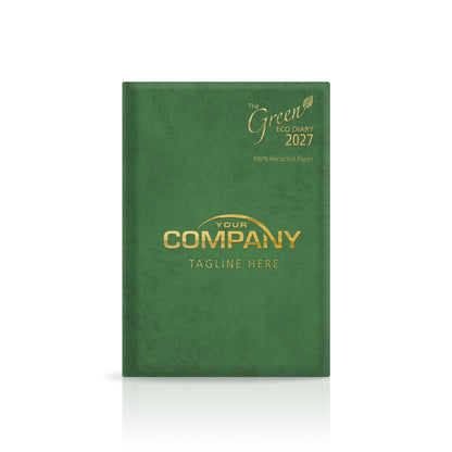 A5 'The Green Eco' Hardback or Padded Customised Diary