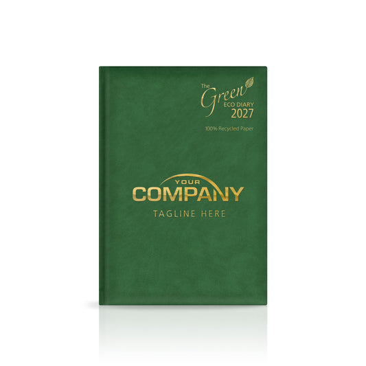 A5 'The Green Eco' Hardback or Padded Customised Diary