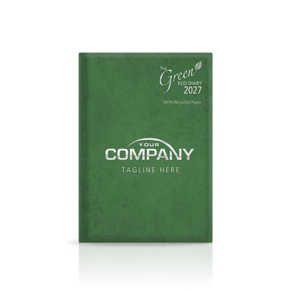 A5 'The Green Eco' Hardback or Padded Customised Diary