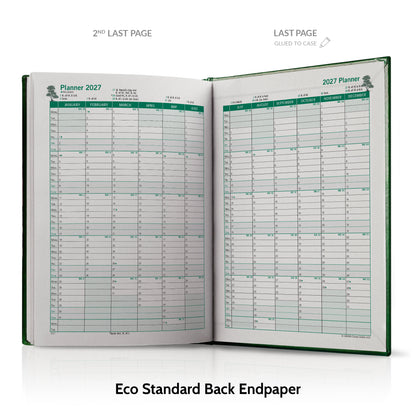 A5 'The Green Eco' Hardback or Padded Customised Diary