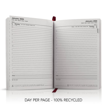 A5 Duotone 'Stitched' Padded Custom Diary