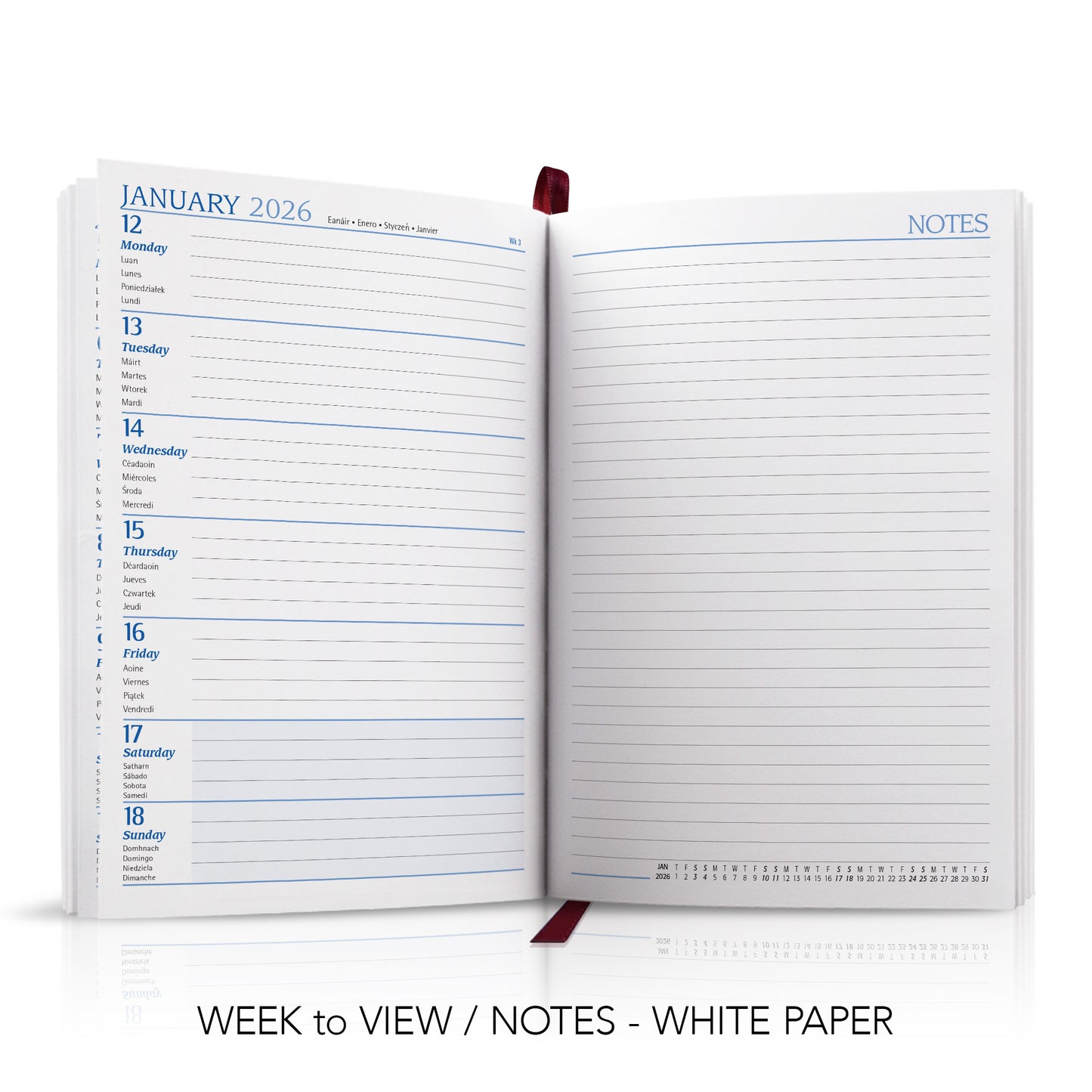 A5 Duotone 'Stitched' Padded Custom Diary