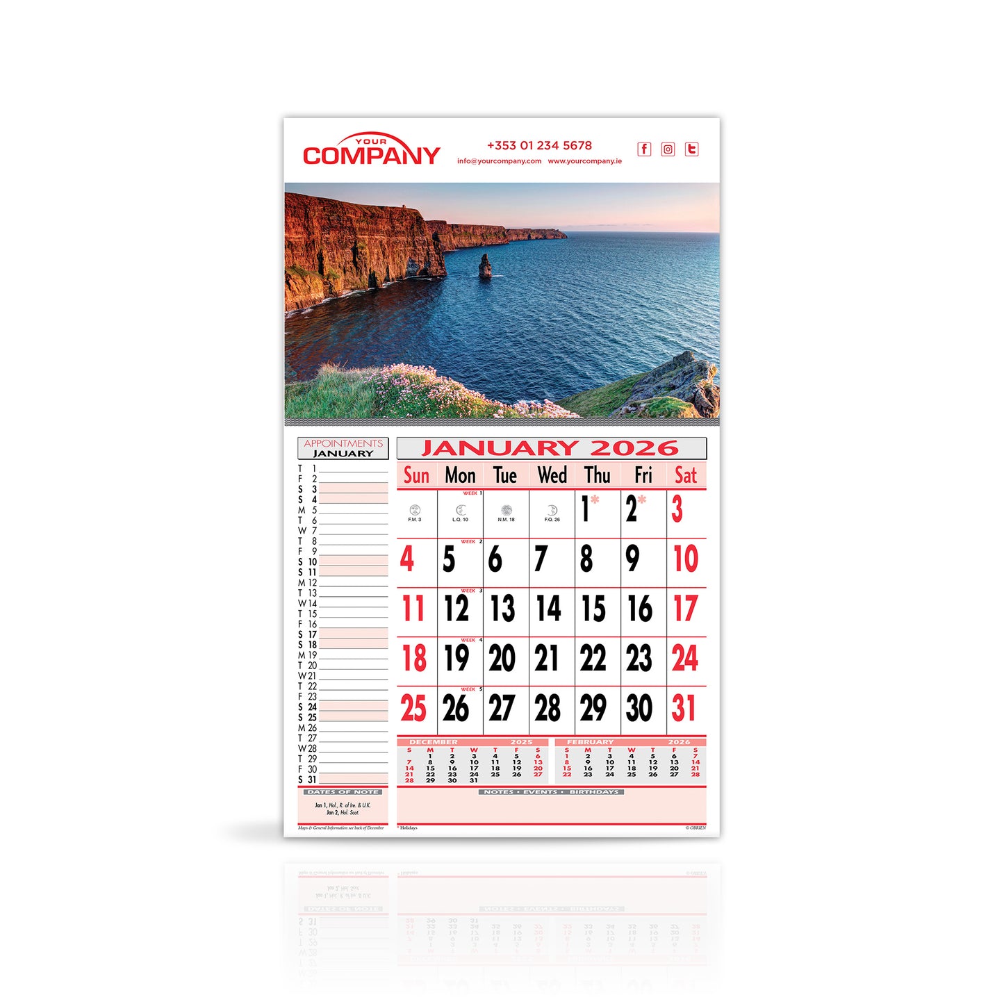 Large Pad - Sewn Custom Calendar