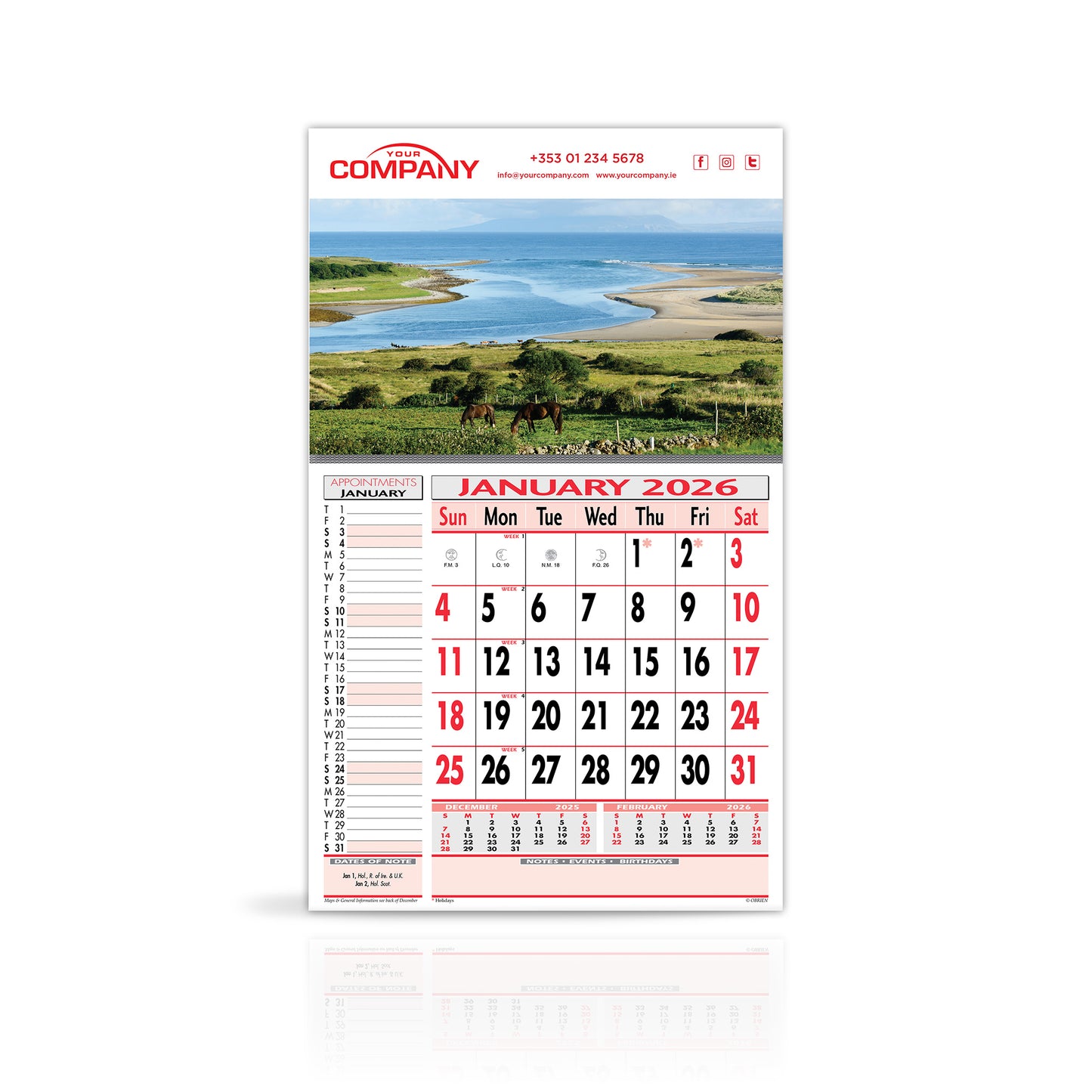 Large Pad - Sewn Custom Calendar