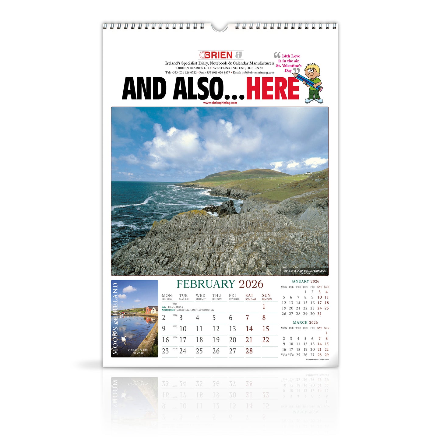 Moods of Ireland - Large Wirebound Custom Calendar