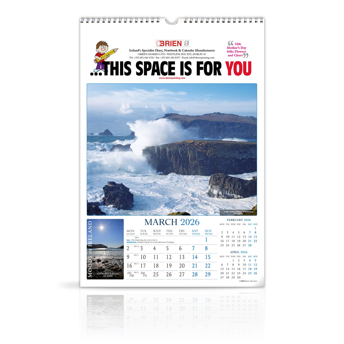 Moods of Ireland - Large Wirebound Custom Calendar