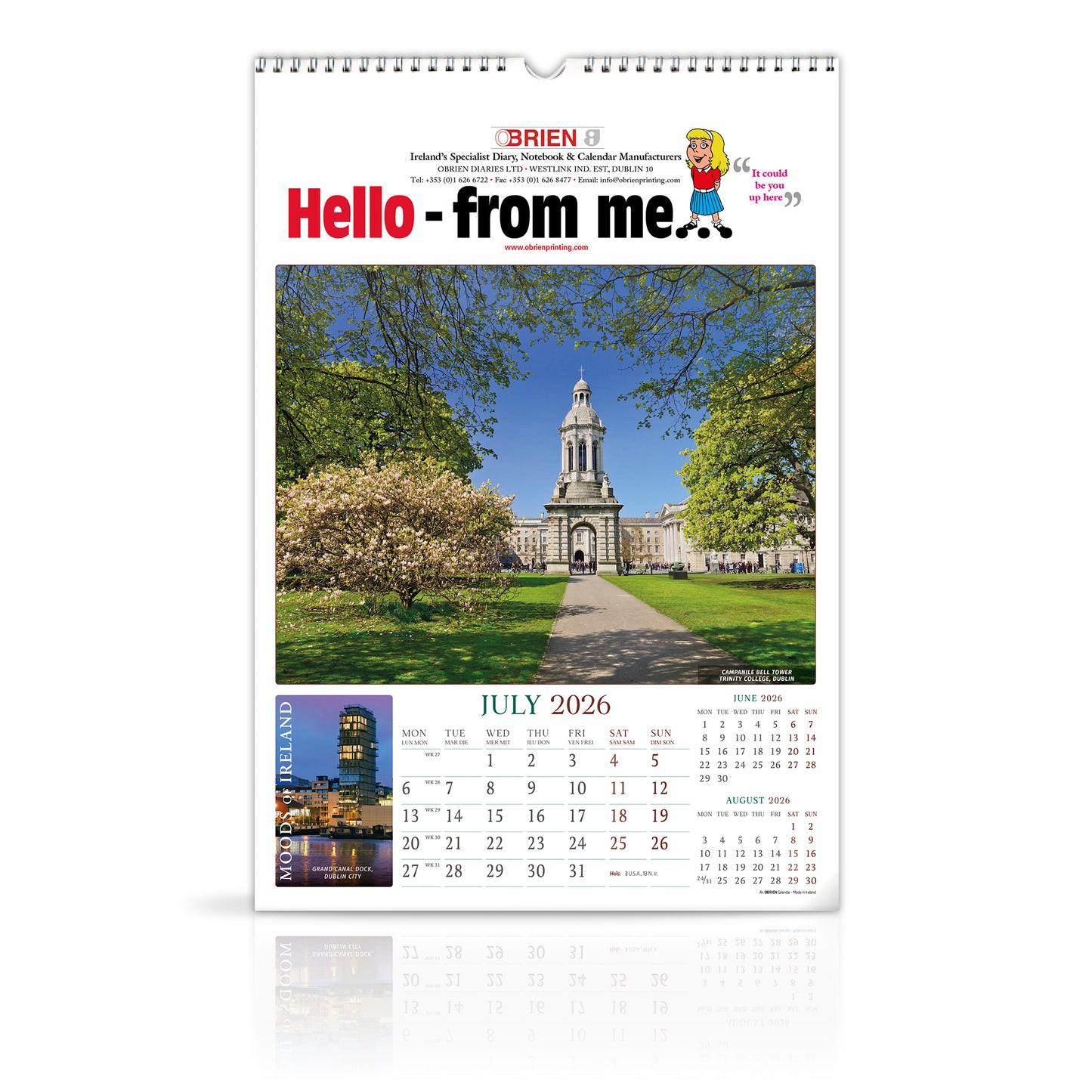 Moods of Ireland - Large Wirebound Custom Calendar