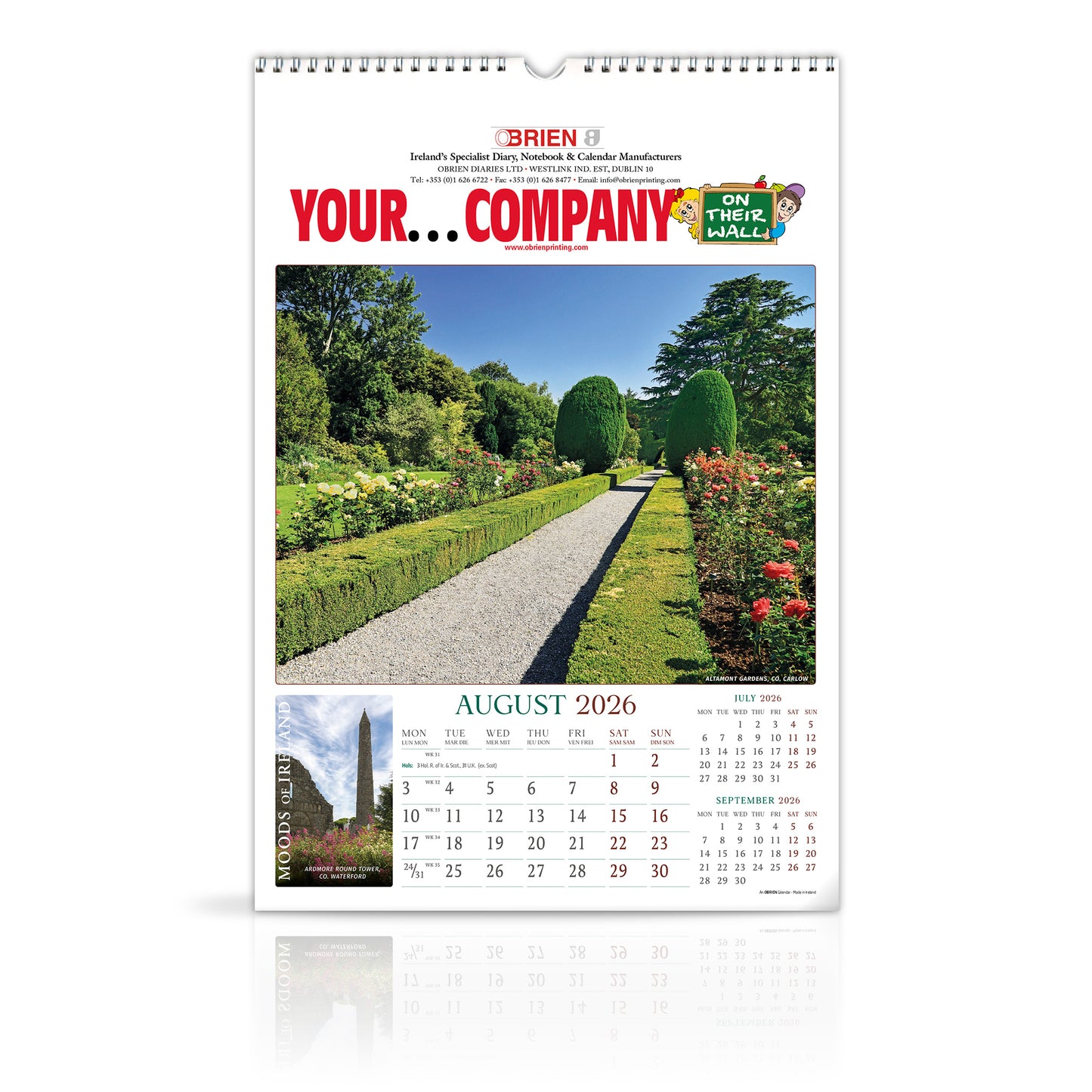 Moods of Ireland - Large Wirebound Custom Calendar