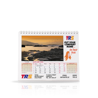 Pictorial Wirebound Desk Easel - Custom Calendar