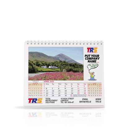 Pictorial Wirebound Desk Easel - Custom Calendar