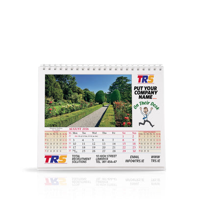 Pictorial Wirebound Desk Easel - Custom Calendar