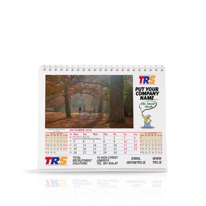 Pictorial Wirebound Desk Easel - Custom Calendar