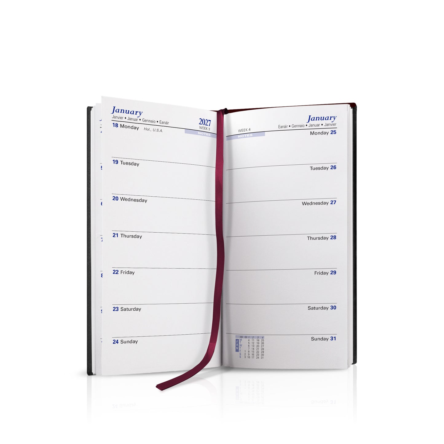 Pocket Linen Hardback Customised Diary