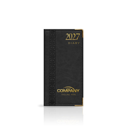 Pocket Velmura Deluxe 'Stitched Edge Soft Sheen' Padded Customised Diary