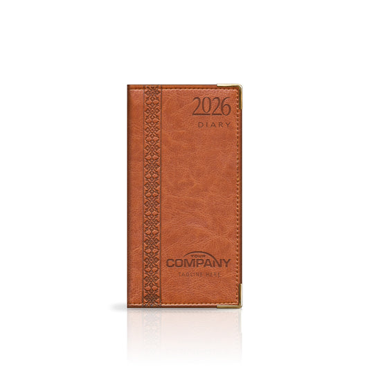 Pocket Velmura Deluxe 'Stitched Edge Soft Sheen' Padded Custom Diary