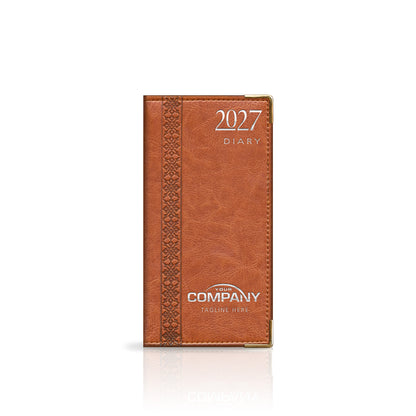 Pocket Velmura Deluxe 'Stitched Edge Soft Sheen' Padded Customised Diary
