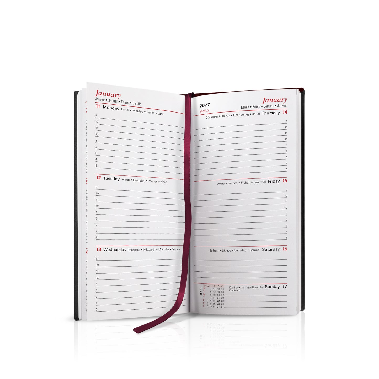 Pocket Linen Hardback Customised Diary