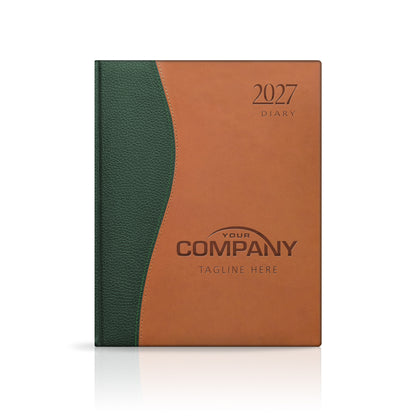 Quarto Duotone 'Stitched' Padded Customised Diary