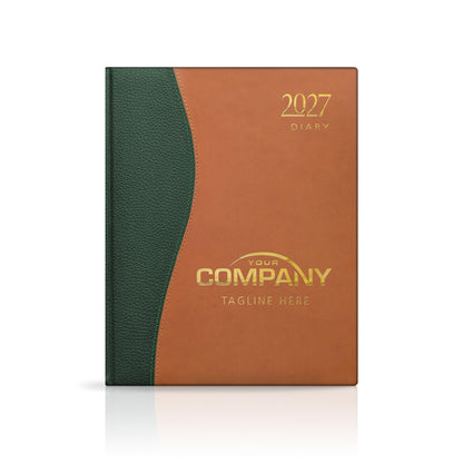 Quarto Duotone 'Stitched' Padded Customised Diary