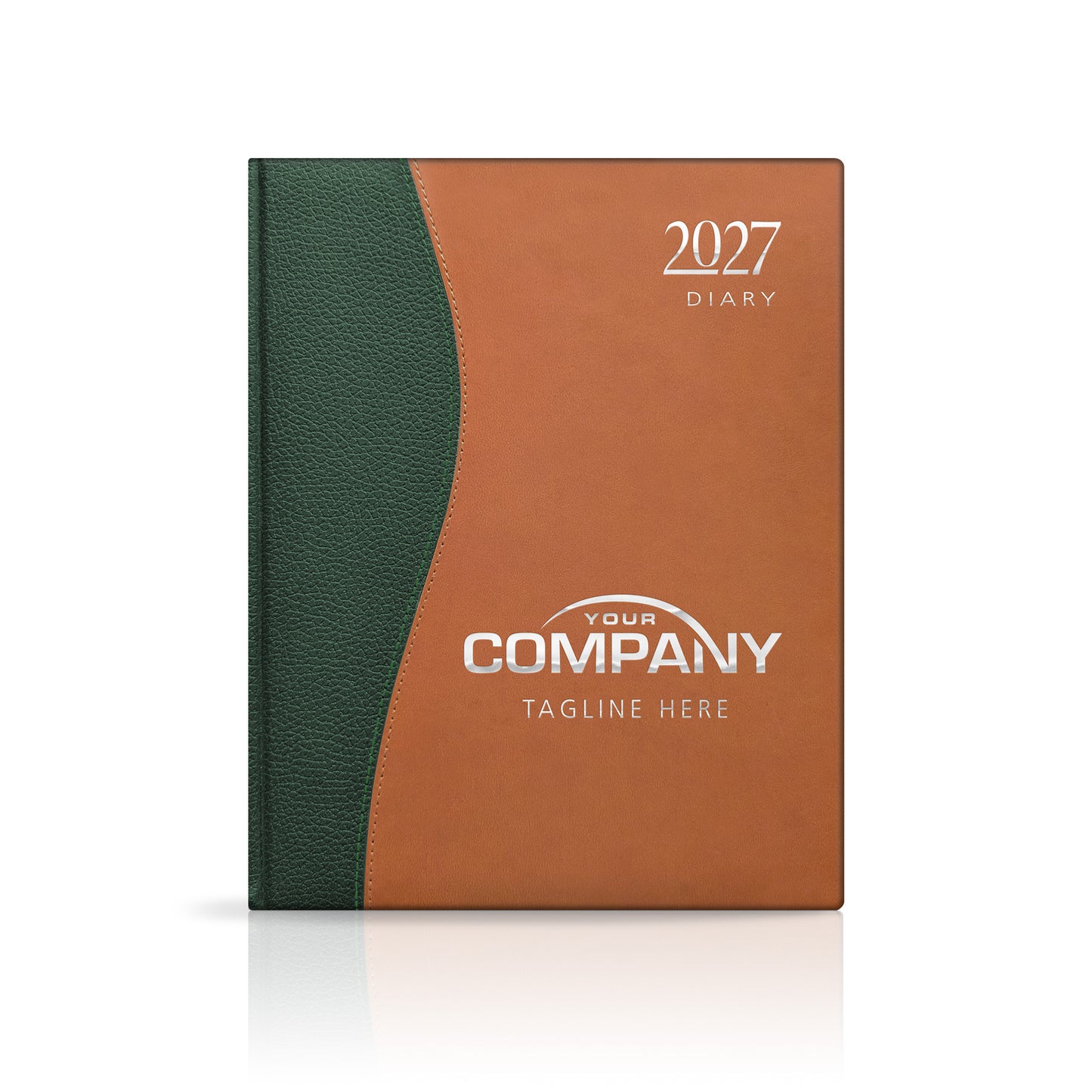 Quarto Duotone 'Stitched' Padded Customised Diary