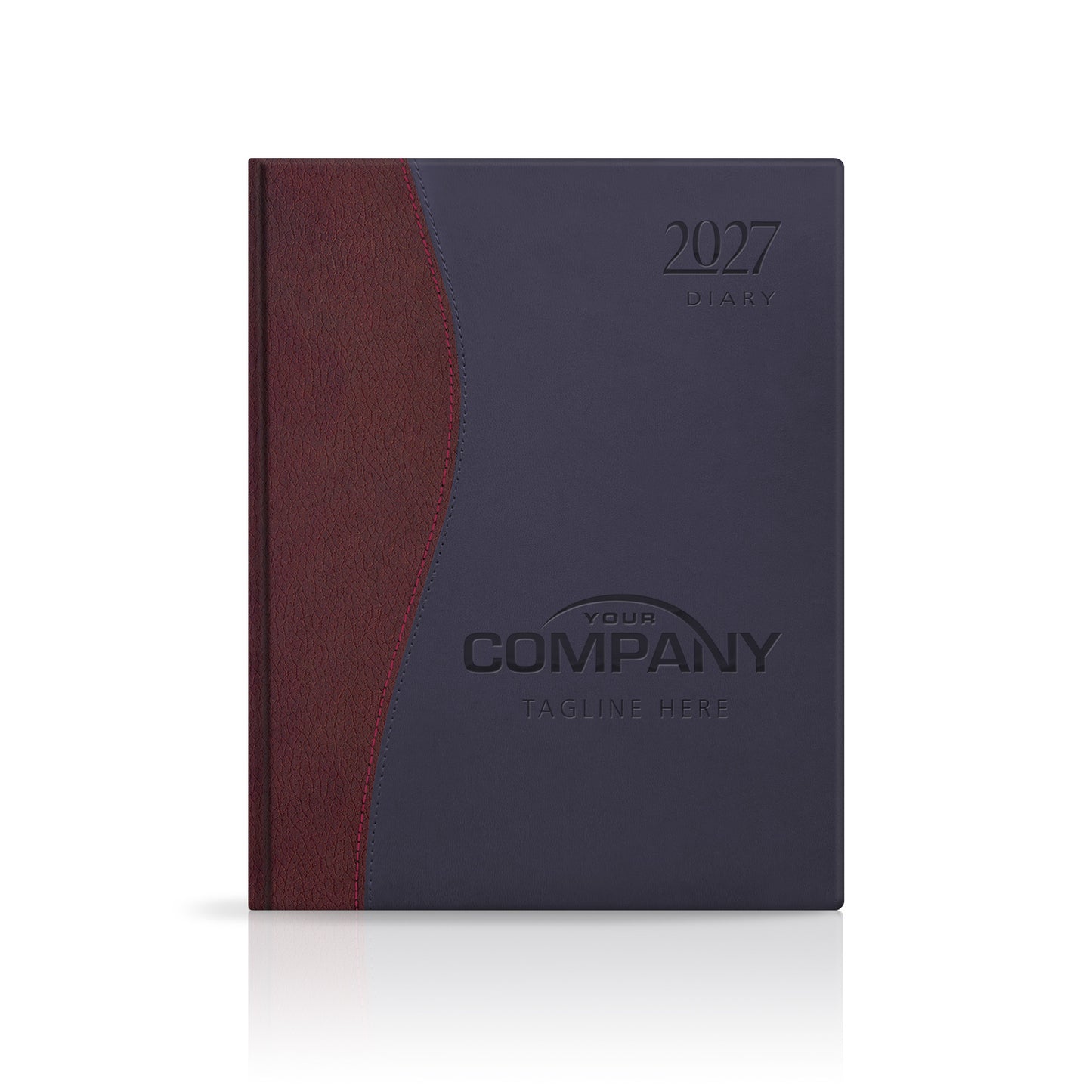 Quarto Duotone 'Stitched' Padded Customised Diary