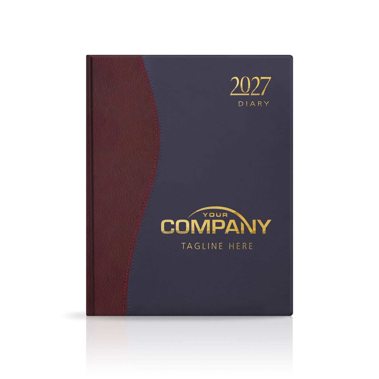 Quarto Duotone 'Stitched' Padded Customised Diary