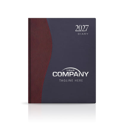 Quarto Duotone 'Stitched' Padded Customised Diary