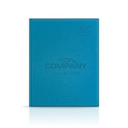 Quarto Linen Padded Customised Diary