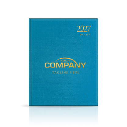 Quarto Linen Padded Customised Diary