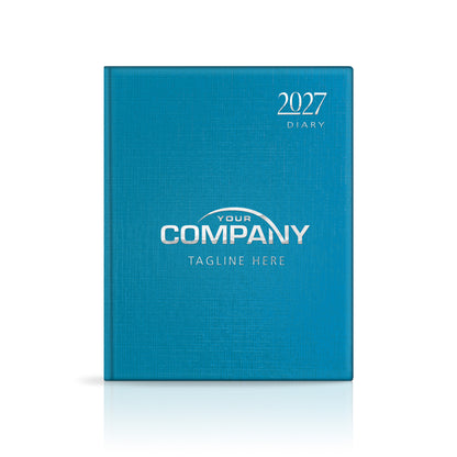 Quarto Linen Padded Customised Diary