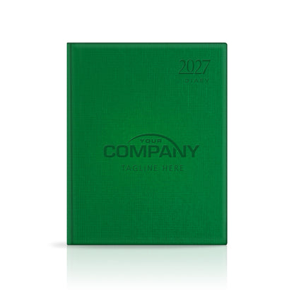 Quarto Linen Padded Customised Diary