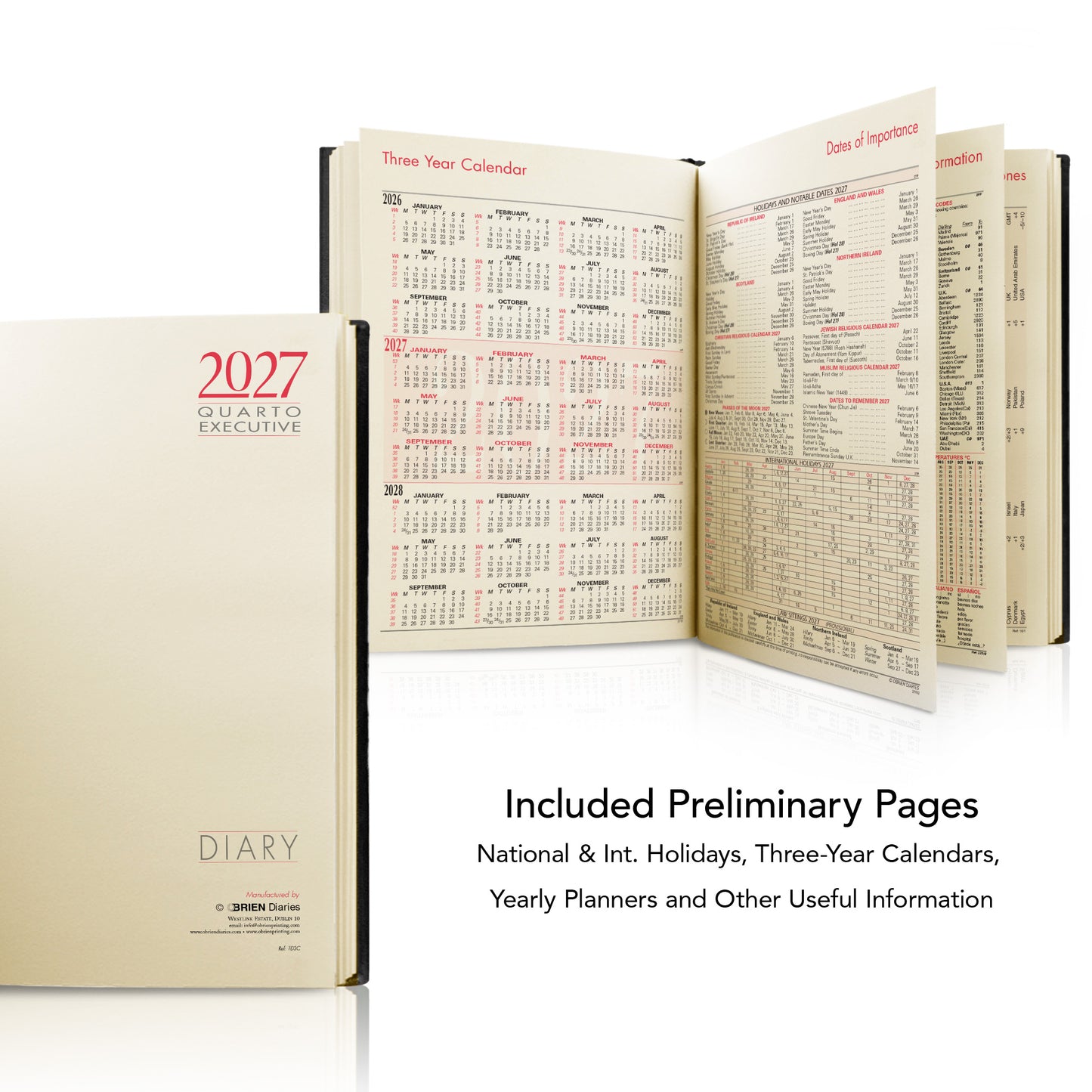 Quarto Linen Padded Customised Diary